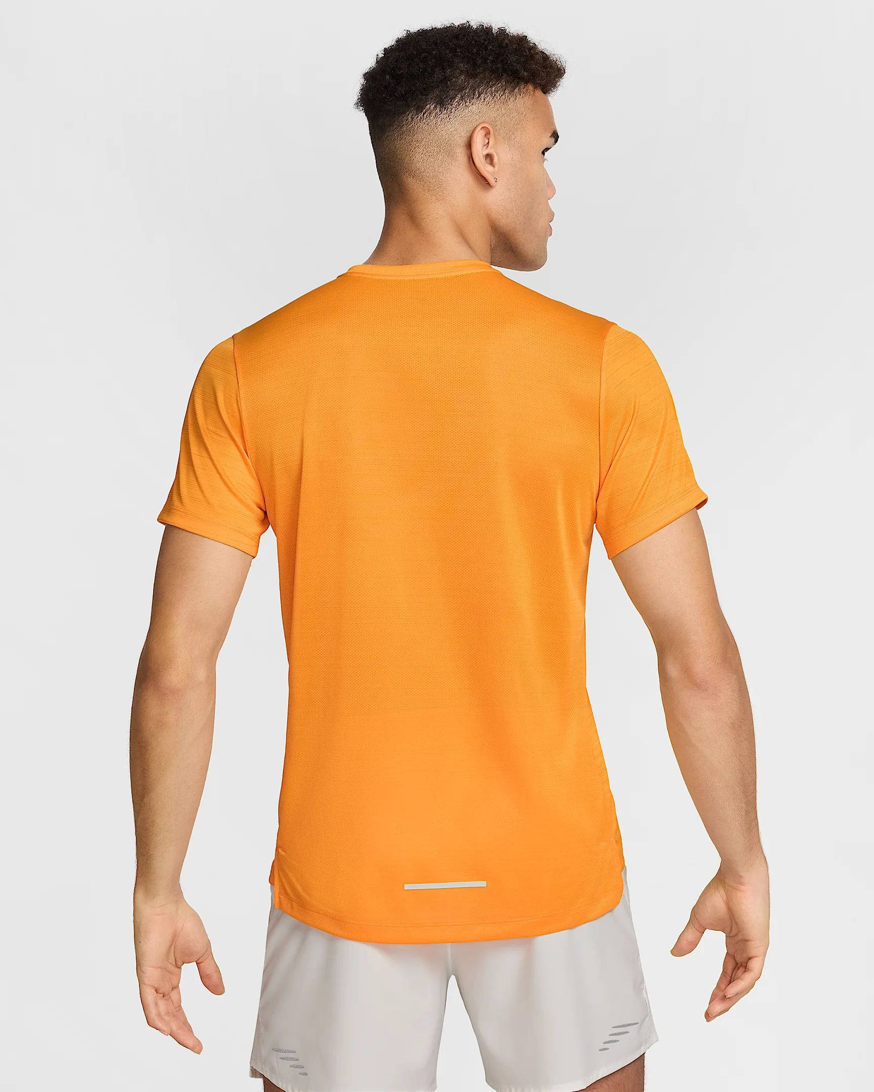 orange nike miler top