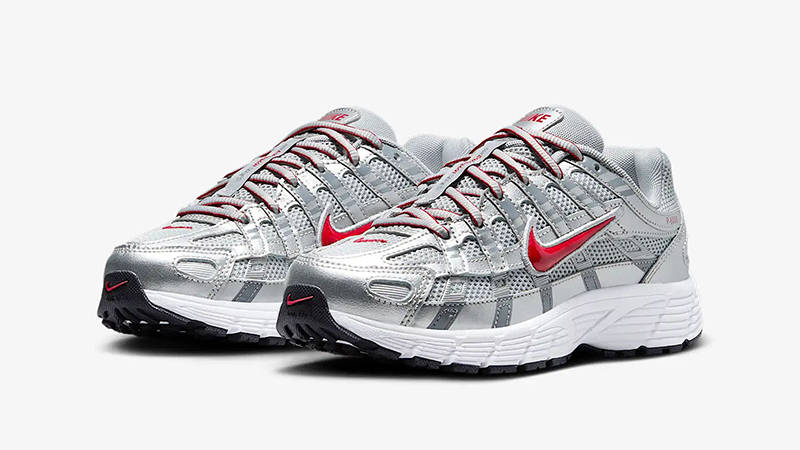 Nike P-6000 GS Metalic Silver Cool Red HV5064-002 front