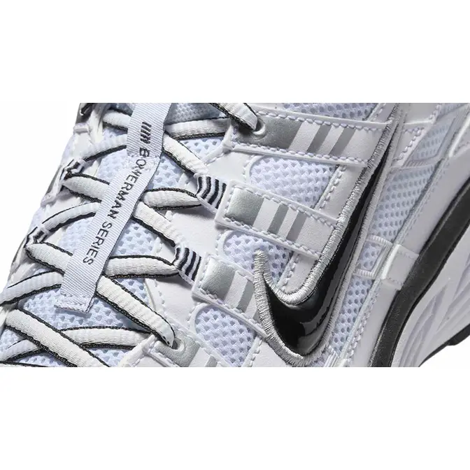 Nike P-6000 White Metallic Silver Black CD6404-107 Detail