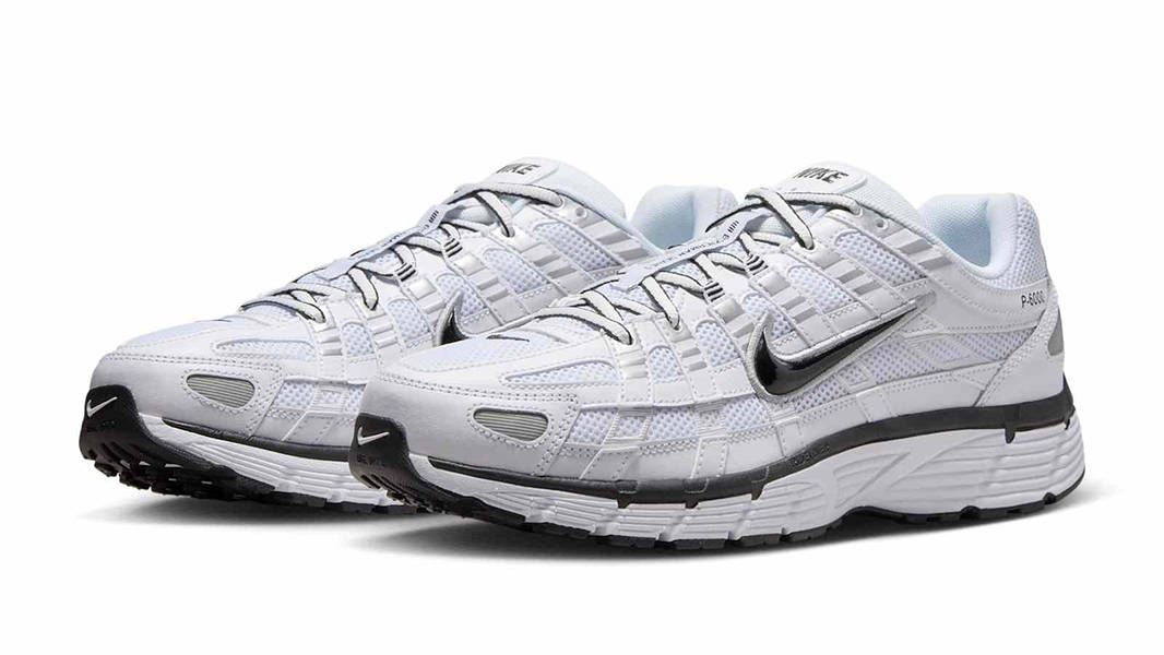 Nike P-6000 White Metallic Silver Black CD6404-107 Side