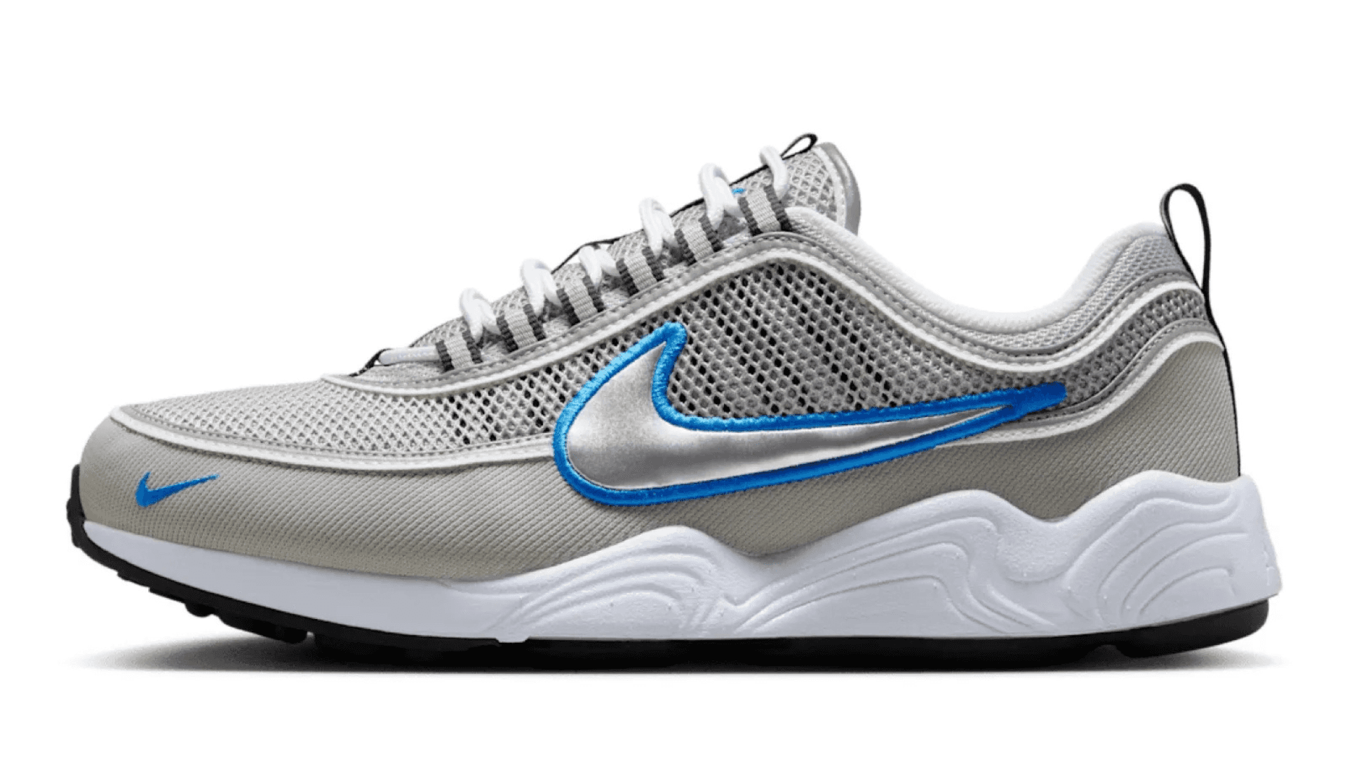Nike Air Zoom Spiridon Metallic Silver Signal Blue