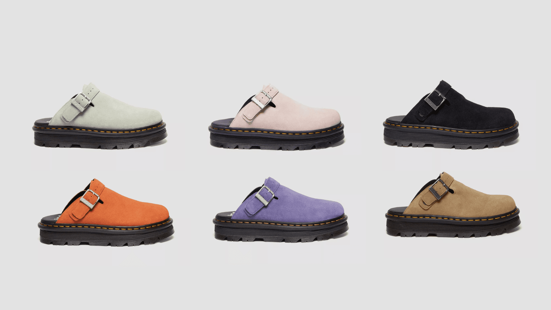 Dr. Martens Zebzag Suede Platform Mules