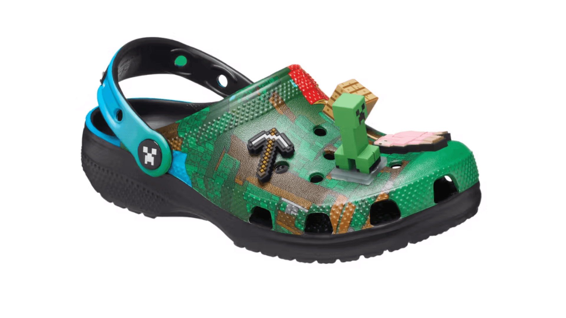 Minecraft x Crocs Classic Clogs: Featuring Pickaxe and Creeper Jibbitz™ Charms