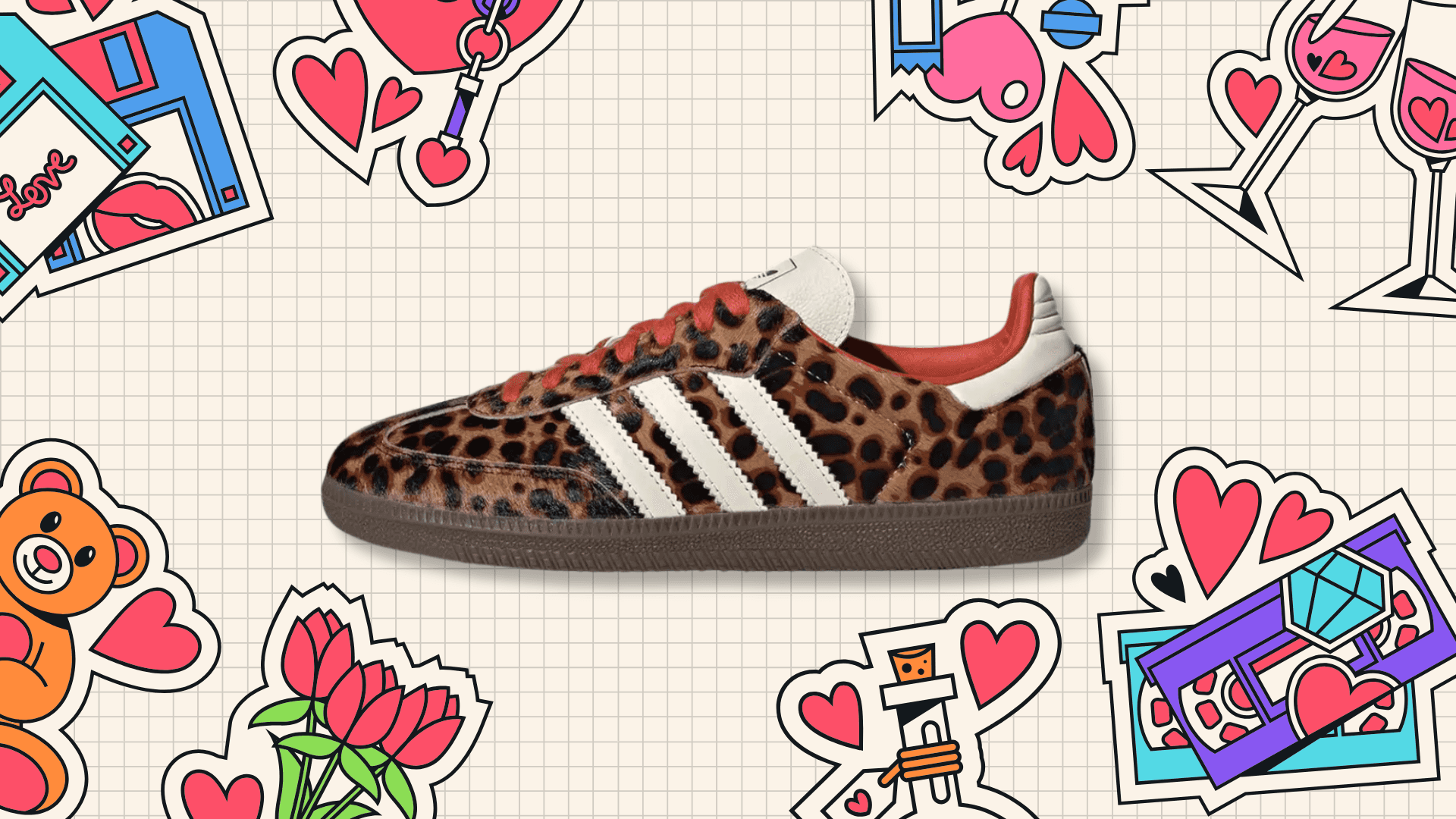 adidas Samba Leopard Cream Orange