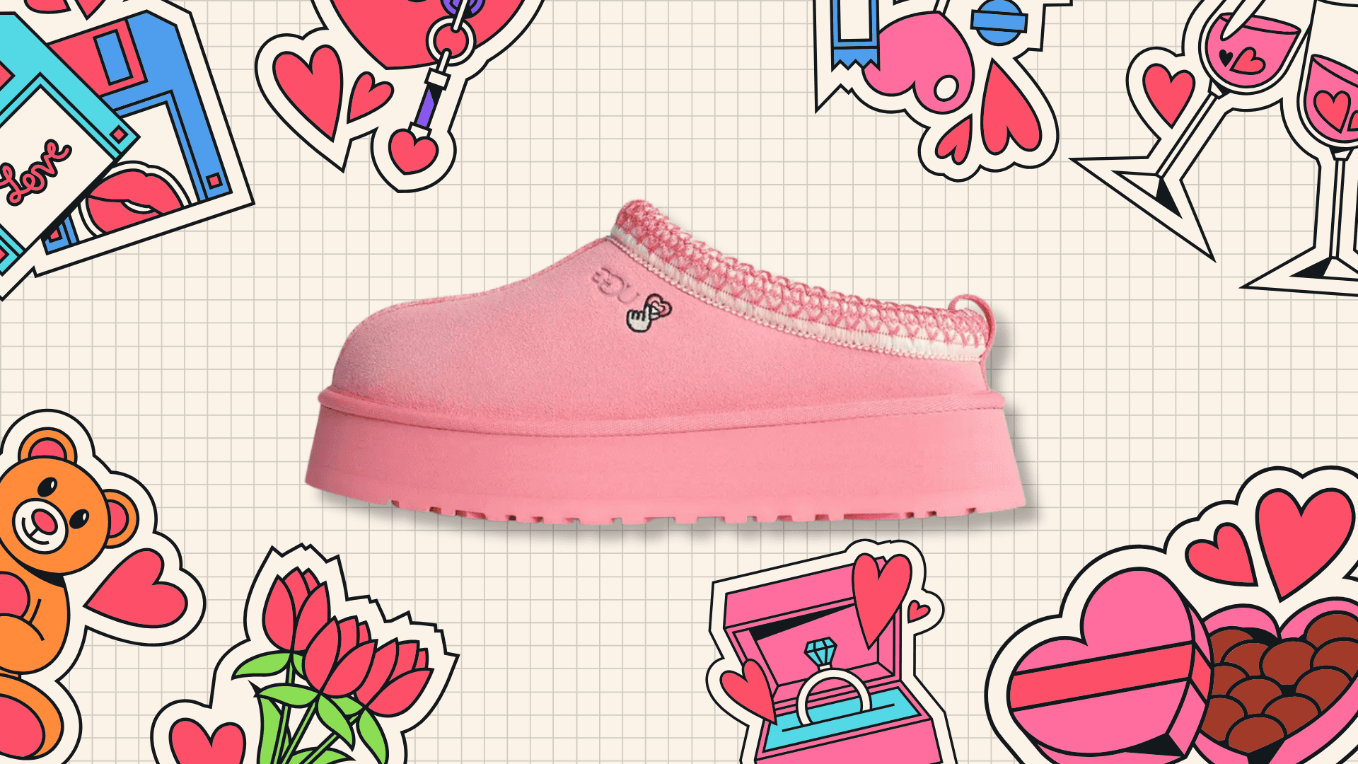UGG Tazz Love 25 Tropical Pink