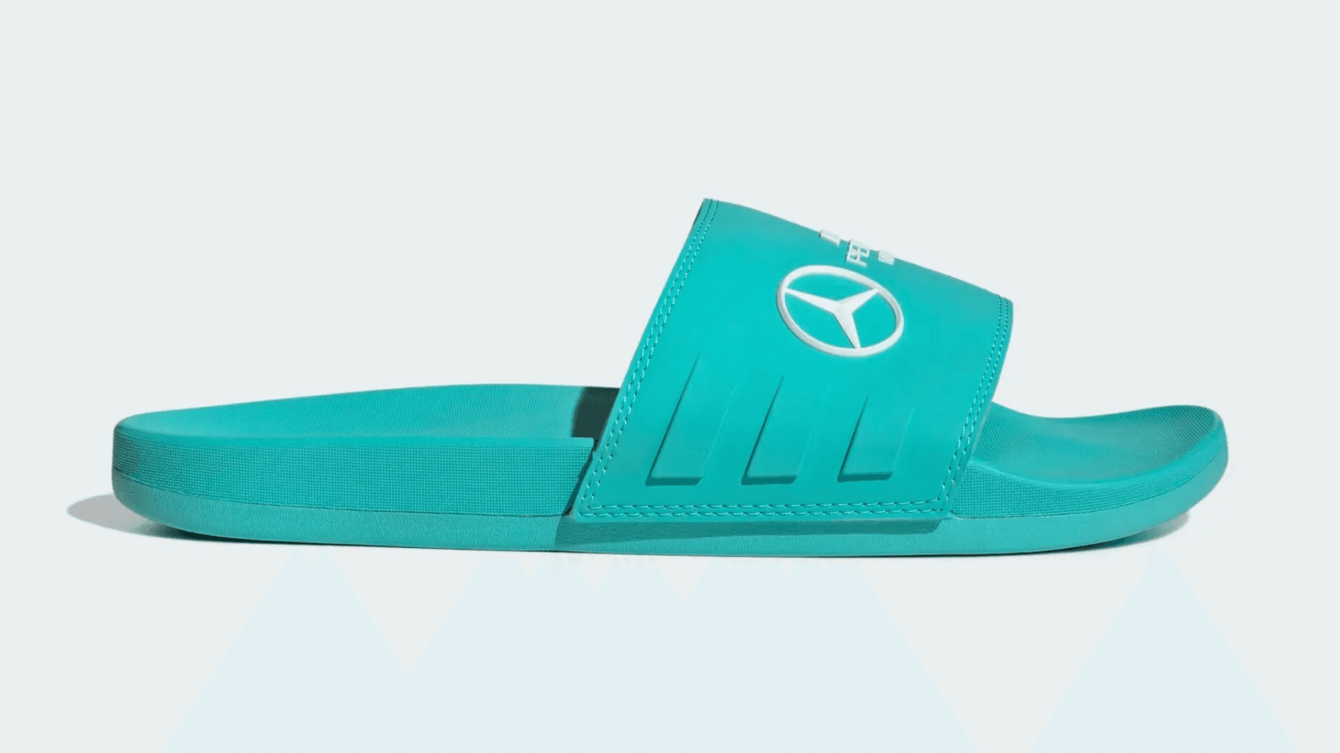 adidas Adilette Comfort Slides Mercedes AMG Petronas Formula One Team Semi Mint Rush