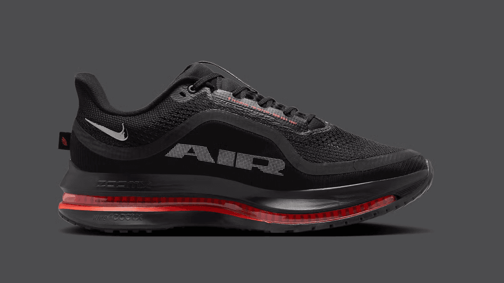 via Nike Nike Air Pegasus Premium Black Bright Crimson