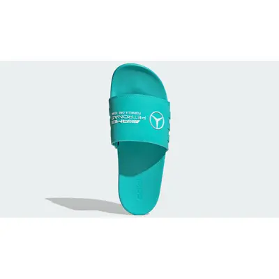 adidas Adilette Comfort Slides Mercedes AMG Petronas Formula One Team Semi Mint Rush Middle