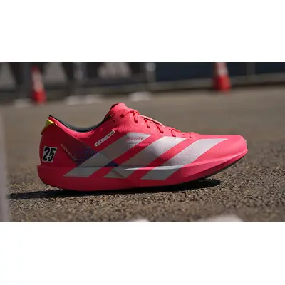 adidas Adizero Adios 9 Lucid Red IH5747 on road