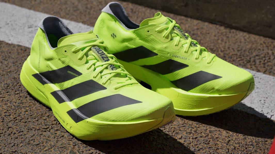 adidas Adizero Adios Pro 4 Lucid Lemon Lifestyle Front
