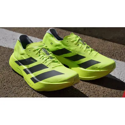 adidas Adizero Adios Pro 4 Lucid Lemon Lifestyle Front