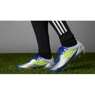 adidas F50 Elite FG Messi Silver Metallic On Foot
