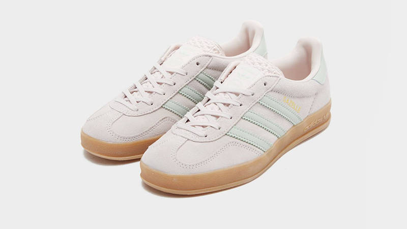 adidas Gazelle Indoor Pink Light Green JR3367 front