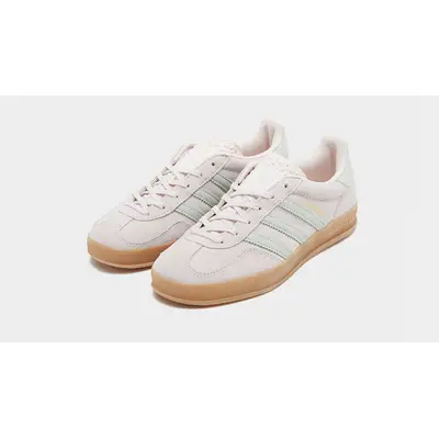 adidas Gazelle Indoor Pink Light Green JR3367 front