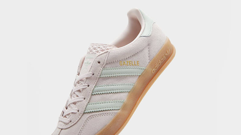adidas Gazelle Indoor Pink Light Green JR3367 side