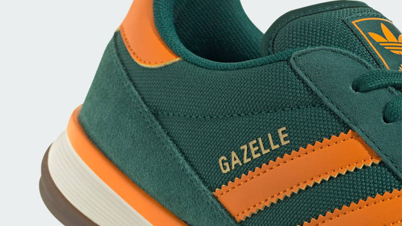 adidas Gazelle Sala Green Orange Closeup