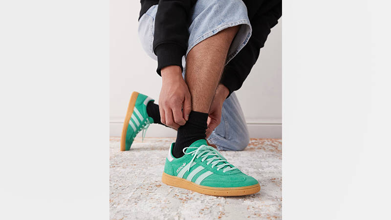 adidas Handball Spezial Green Mint JS2908 closeup