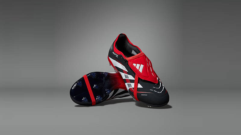 adidas Predator Pro BWR Fold-Over Tongue Firm Ground Boots Black Vivid Red JQ2949 feature