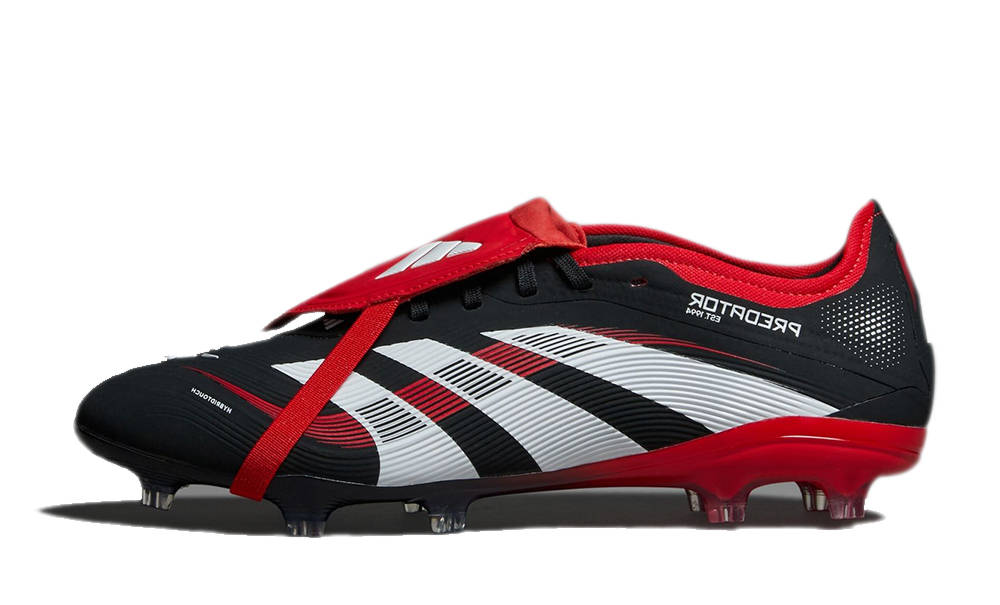 adidas Predator Pro BWR Fold-Over Tongue Firm Ground Boots Black Vivid Red