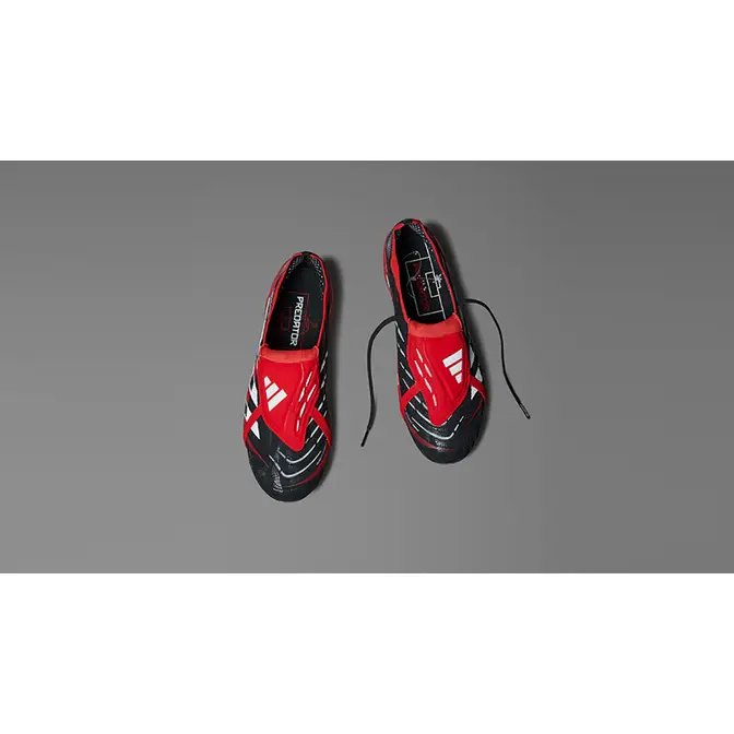 adidas Predator Pro BWR Fold-Over Tongue Soft Ground Boots Black Vivid Red JQ2687 from top