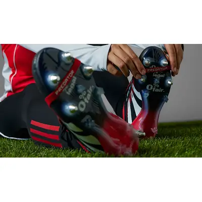 adidas Predator Pro BWR Fold-Over Tongue Soft Ground Boots Black Vivid Red JQ2687 sole