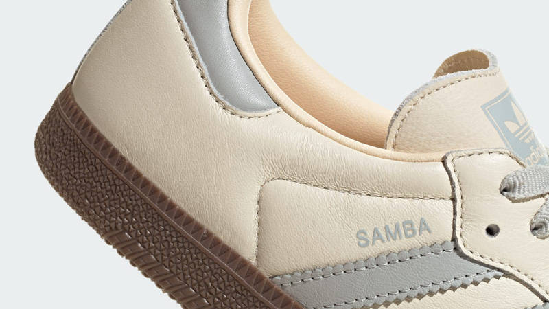 adidas Samba OG Cream White Wonder Silver Closeup