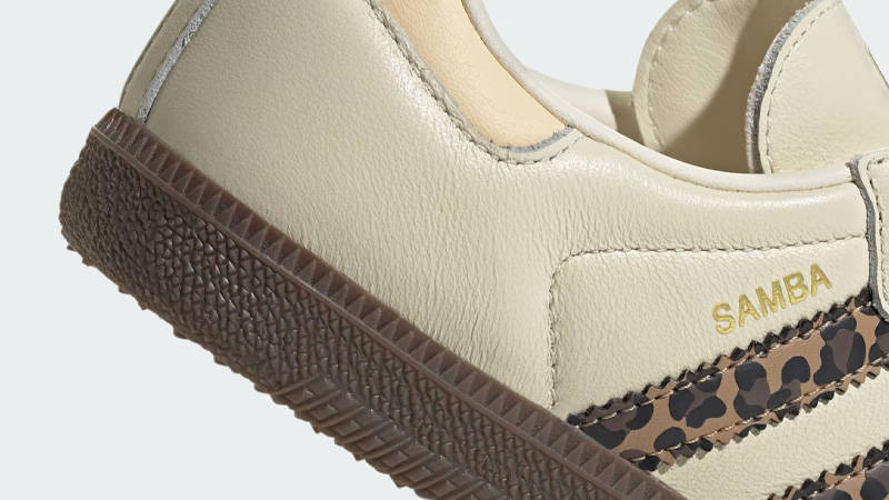 adidas Samba OG GS Leopard Cream White Closeup