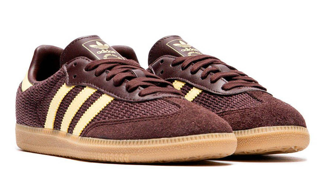 adidas Samba OG Shadow Brown Powder Yellow | JR8167 | The Sole Supplier