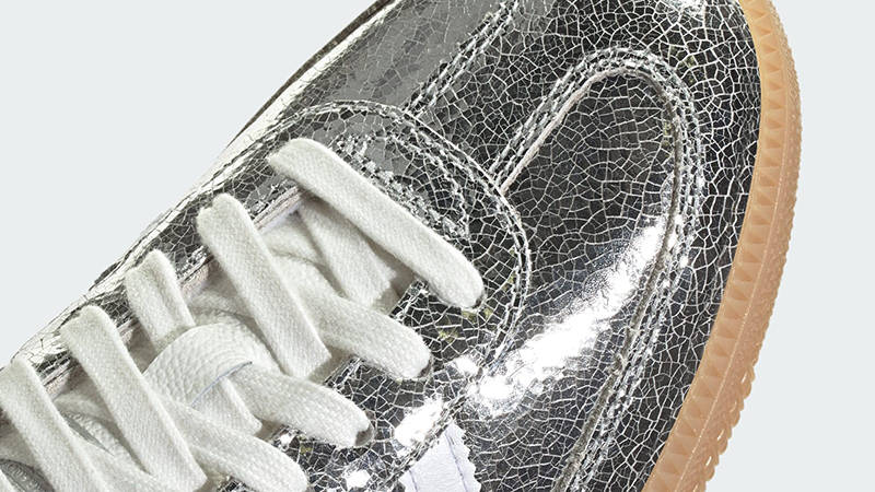adidas Samba OG Silver Metallic White JR0035 Detail