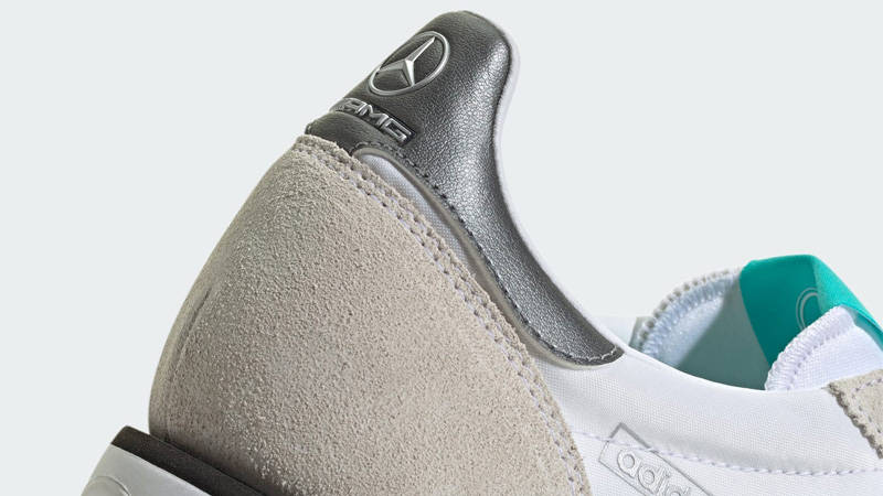 adidas SL 72 RS Mercedes AMG Petronas Formula One Team White Teal Closeup