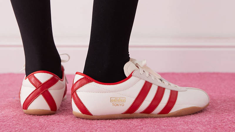 adidas Tokyo White Better Scarlet JI3300 on foot front