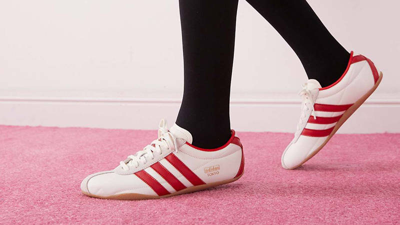 adidas Tokyo White Better Scarlet JI3300 on foot