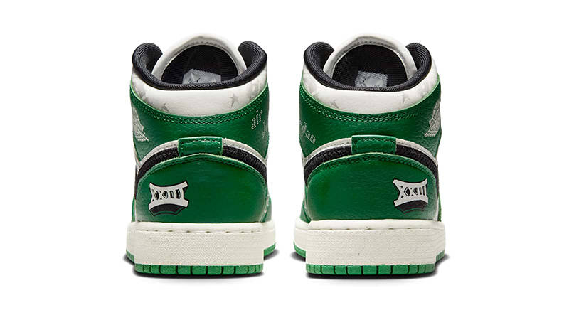 Air Jordan 1 Mid GS Pine Green Black HF3200-300 Back