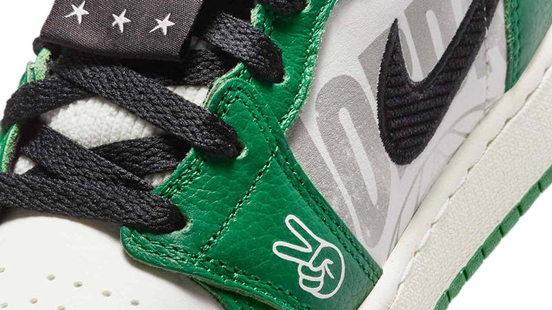 Air Jordan 1 Mid GS Pine Green Black HF3200-300 Detail