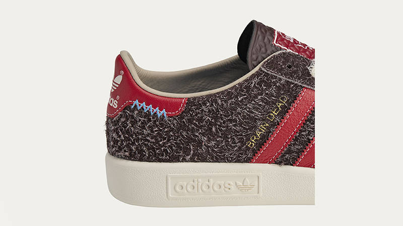 Brain Dead x adidas Forest Hills Shadow Brown Red JR7940 heel