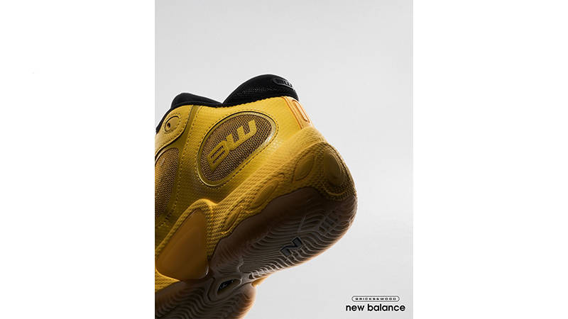 Bricks & Wood x New Balance Fresh Foam BB V3 Yellow heel