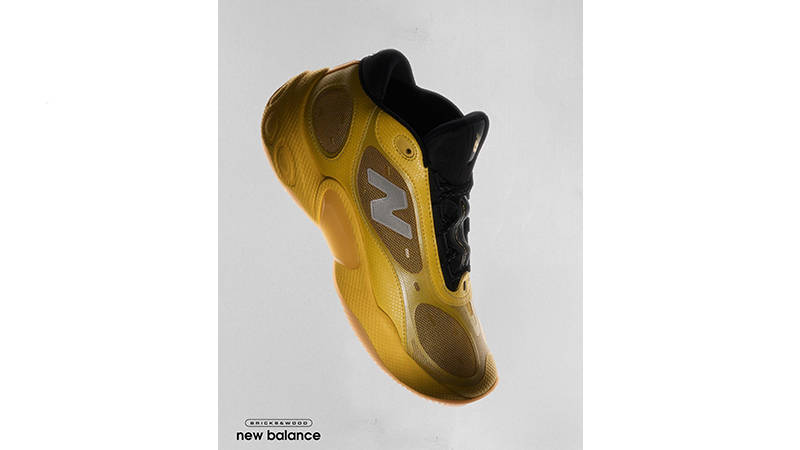 Bricks & Wood x New Balance Fresh Foam BB V3 Yellow tongue