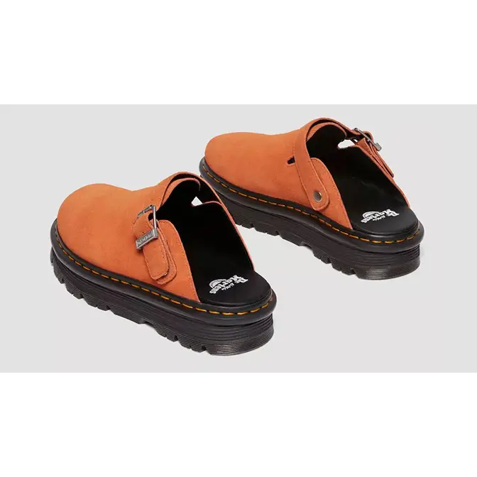 Dr. Martens Zebzag Suede Platform Mules Orange | 31937800