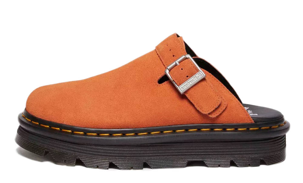 Dr. Martens Zebzag Suede Platform Mules Orange 31937800