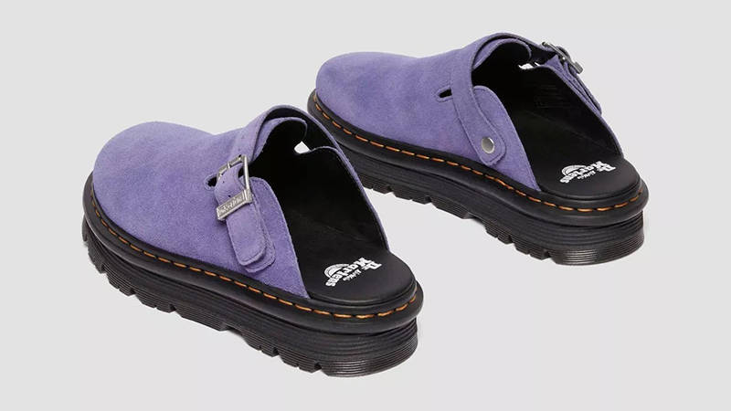 Dr. Martens Zebzag Suede Platform Mules Twilight Purple 31937500 Back
