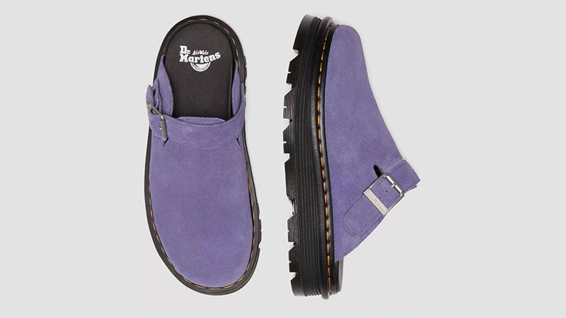 Dr. Martens Zebzag Suede Platform Mules Twilight Purple 31937500 Top