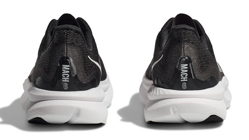 HOKA Mach 6 Black White Back