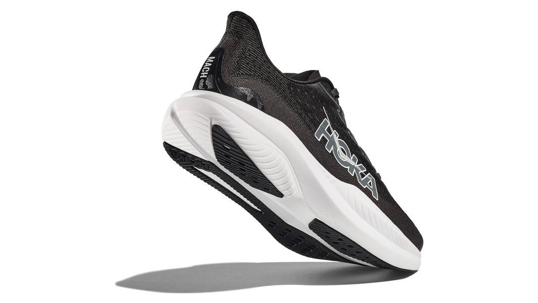 HOKA Mach 6 Black White Lifestyle