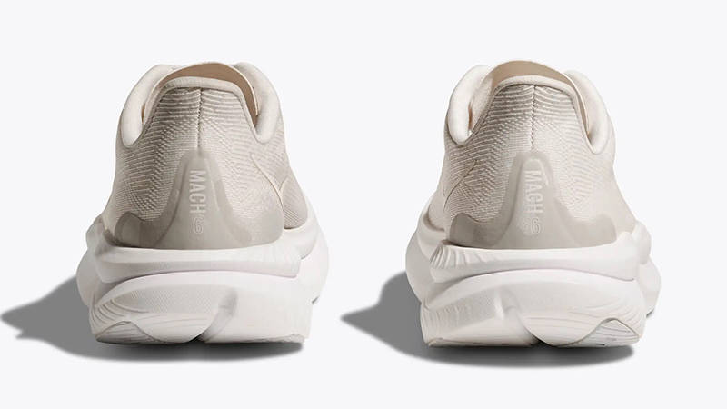 HOKA Mach 6 White 1147790-WWH Back