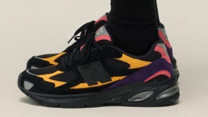 KITH x New Balance 2010 Yellow Black on foot