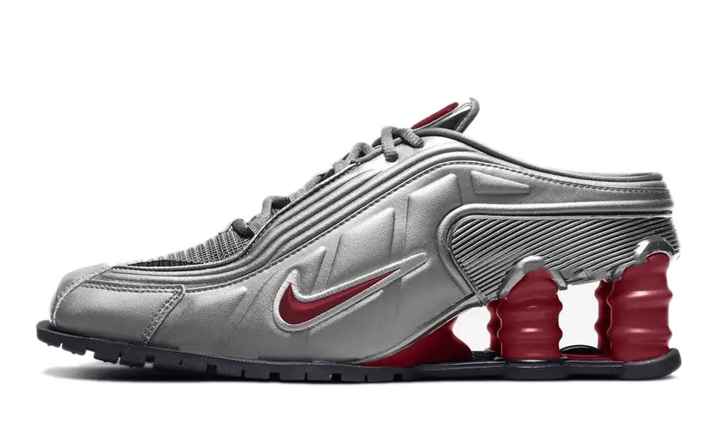 【高品質】 Martine Rose x Nike Shox MR4 Metallic Platinum Red | IM5420 靴