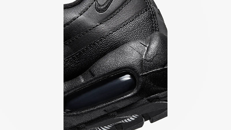 Nike Air Max 95 GS Recraft Triple Black CJ3906-001 heel