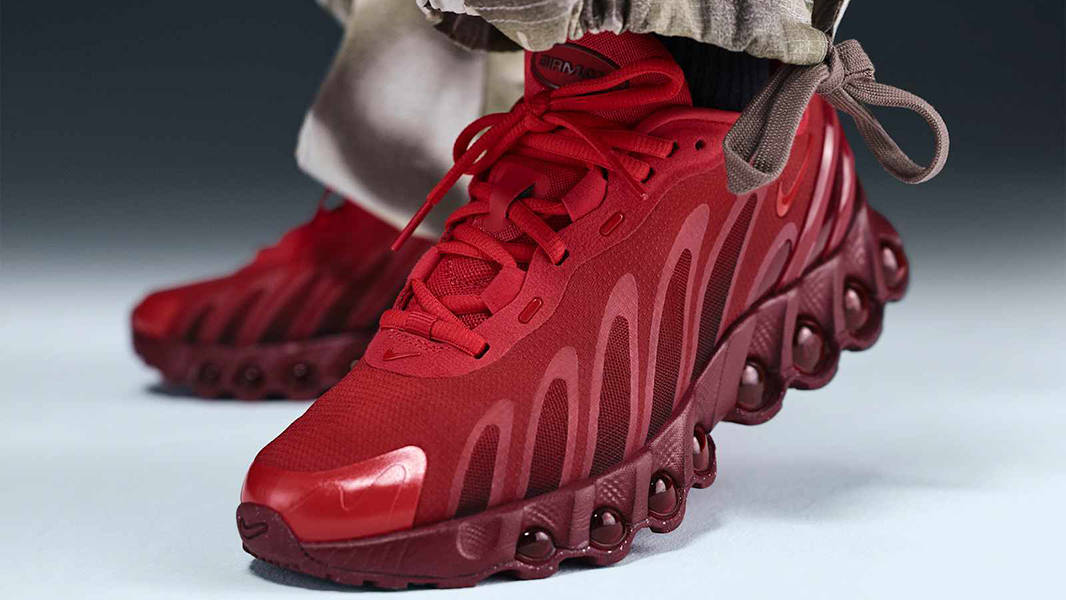 Nike Air Max Dn8 University Red HF5509-600 on feet