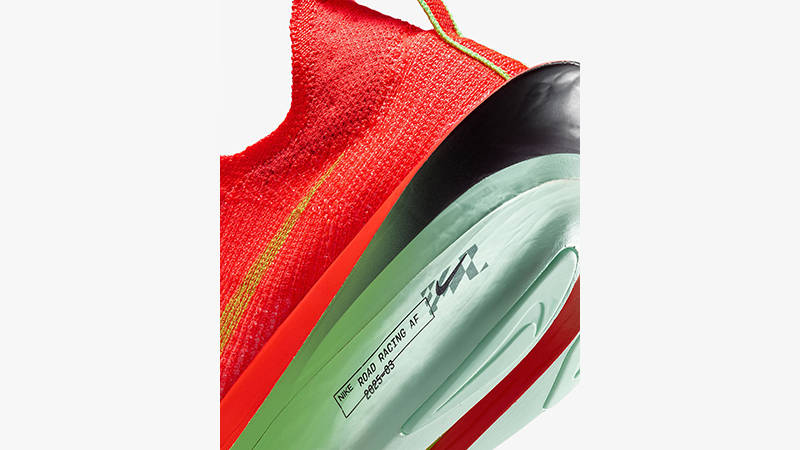 Nike Alphafly 3 Road Racing Bright Crimson Lime FD8311-600 heel