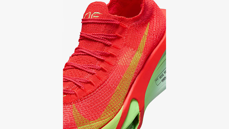 Nike Alphafly 3 Road Racing Bright Crimson Lime FD8311-600 tongue